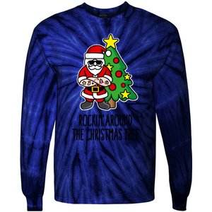 Rockin Around The Christmas Tree Tie-Dye Long Sleeve Shirt