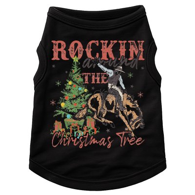 Rockin Around The Christmas Tree Cowboy Western Doggie Tank