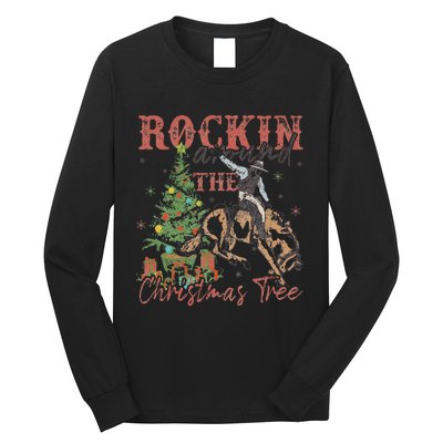 Rockin Around The Christmas Tree Cowboy Western Long Sleeve Shirt