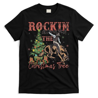 Rockin Around The Christmas Tree Cowboy Western T-Shirt