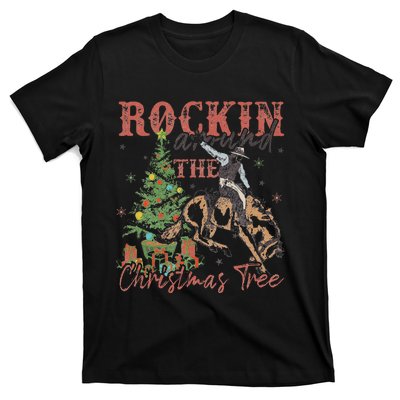 Rockin Around The Christmas Tree Cowboy Western T-Shirt