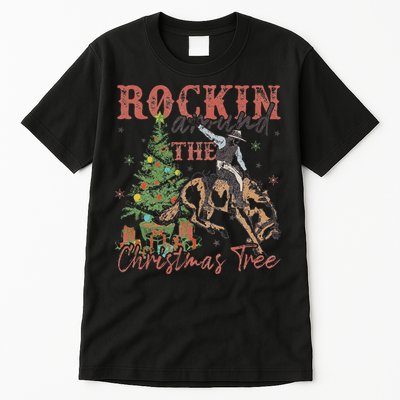 Rockin Around The Christmas Tree Cowboy Western Tall T-Shirt
