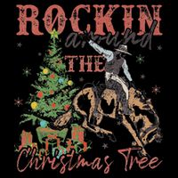 Rockin Around The Christmas Tree Cowboy Western Bucket Hat