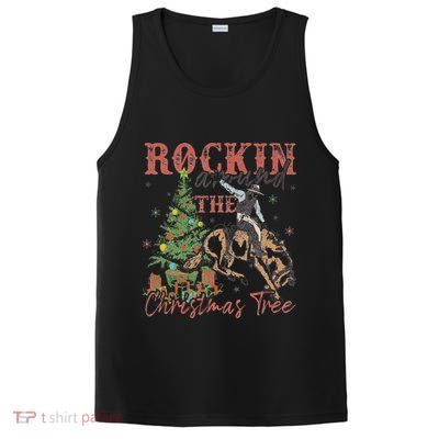 Rockin Around The Christmas Tree Cowboy Western PosiCharge Competitor Tank