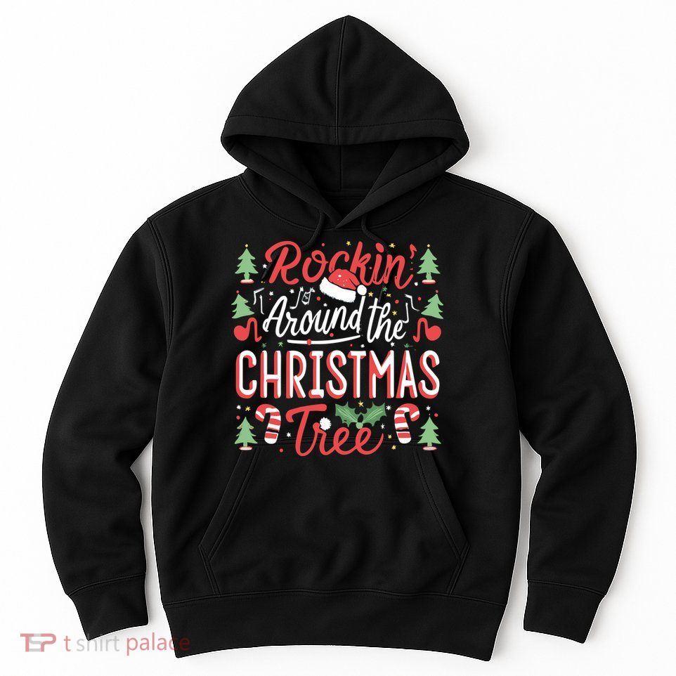 Rockin Around The Christmas Tree Music Note Music Teacher Hoodie