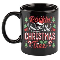 Rockin Around The Christmas Tree Music Note Music Teacher 11oz C Handle Ceramic Mug