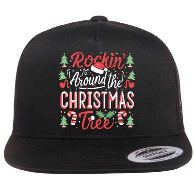 Rockin Around The Christmas Tree Music Note Music Teacher Flatbill Hat