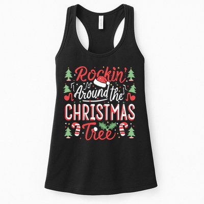 Rockin Around The Christmas Tree Music Note Music Teacher Womens Tank Top