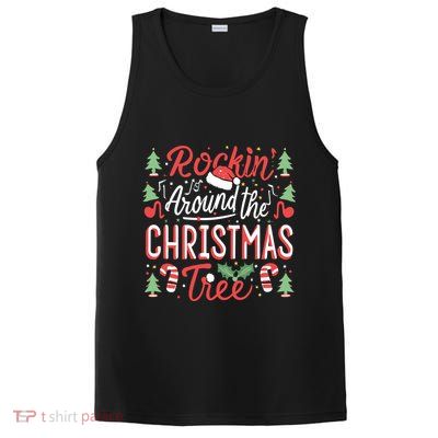 Rockin Around The Christmas Tree Music Note Music Teacher PosiCharge Competitor Tank