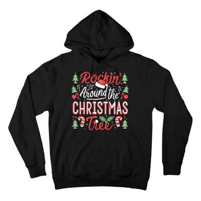 Rockin Around The Christmas Tree Music Note Music Teacher Tall Hoodie