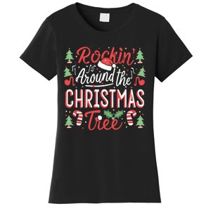 Rockin Around The Christmas Tree Music Note Music Teacher Women's T-Shirt