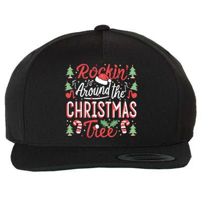 Rockin Around The Christmas Tree Music Note Music Teacher Wool Snapback Cap
