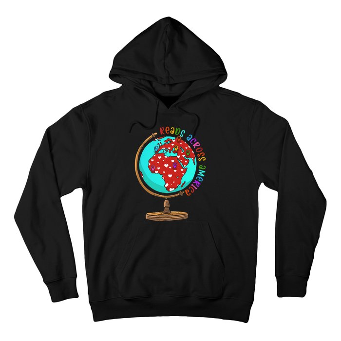 Reads Across That America Reading Lover Teacher Reader Hoodie