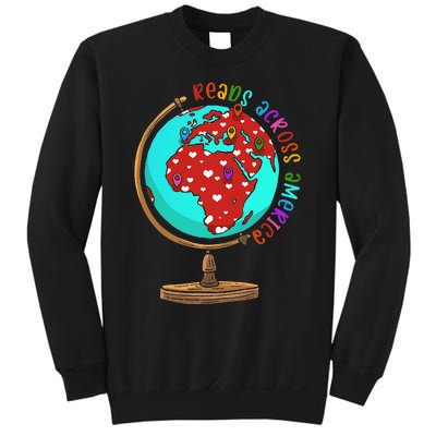 Reads Across That America Reading Lover Teacher Reader Sweatshirt