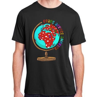 Reads Across That America Reading Lover Teacher Reader Adult ChromaSoft Performance T-Shirt