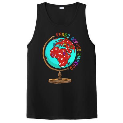 Reads Across That America Reading Lover Teacher Reader PosiCharge Competitor Tank