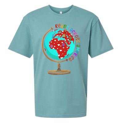 Reads Across That America Reading Lover Teacher Reader Sueded Cloud Jersey T-Shirt