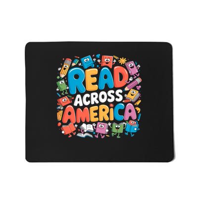 Reads Across Tee America Reading Teacher Books Reader Kids Mousepad