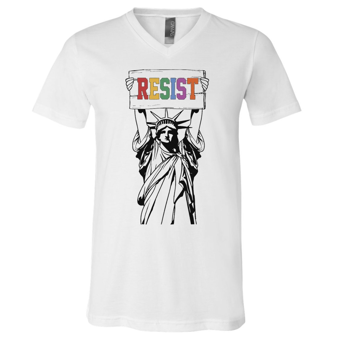 Resist Anti Trump Political Protest V-Neck T-Shirt