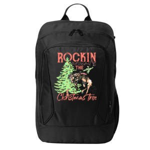 Rockin' Around The Christmas Tree Cowboy Santa Ride Horse City Backpack