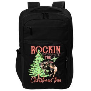 Rockin' Around The Christmas Tree Cowboy Santa Ride Horse Impact Tech Backpack