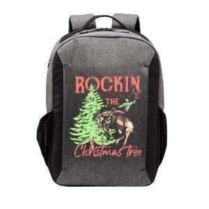 Rockin' Around The Christmas Tree Cowboy Santa Ride Horse Vector Backpack