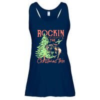 Rockin' Around The Christmas Tree Cowboy Santa Ride Horse Ladies Essential Flowy Tank