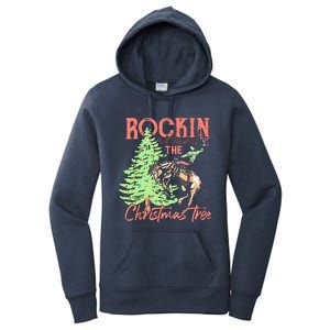 Rockin' Around The Christmas Tree Cowboy Santa Ride Horse Women's Pullover Hoodie