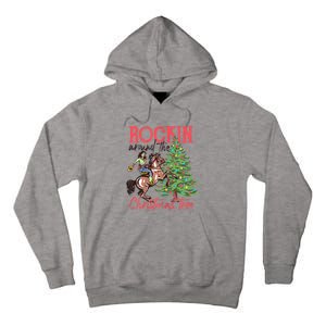 Rockin Around The Christmas Tree Western Cowboy Cowgirl Tall Hoodie