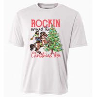 Rockin Around The Christmas Tree Western Cowboy Cowgirl Cooling Performance Crew T-Shirt