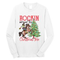 Rockin Around The Christmas Tree Western Cowboy Cowgirl Long Sleeve Shirt