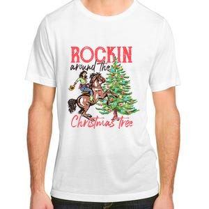 Rockin Around The Christmas Tree Western Cowboy Cowgirl Adult ChromaSoft Performance T-Shirt