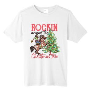 Rockin Around The Christmas Tree Western Cowboy Cowgirl Tall Fusion ChromaSoft Performance T-Shirt