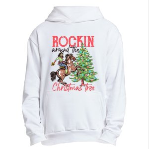 Rockin Around The Christmas Tree Western Cowboy Cowgirl Urban Pullover Hoodie