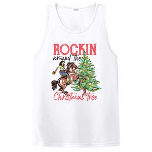 Rockin Around The Christmas Tree Western Cowboy Cowgirl PosiCharge Competitor Tank