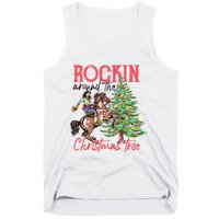 Rockin Around The Christmas Tree Western Cowboy Cowgirl Tank Top