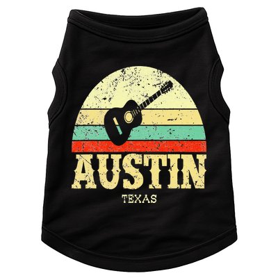 Retro Austin Texas Guitar Vintage Lone Star State Doggie Tank