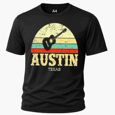 Retro Austin Texas Guitar Vintage Lone Star State Performance Shirt