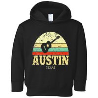 Retro Austin Texas Guitar Vintage Lone Star State Toddler Hoodie