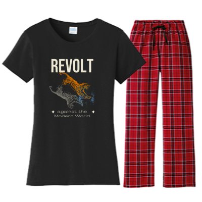 Revolt Against The Modern World Ride The Tiger Julius Evola Women's Flannel Pajama Set