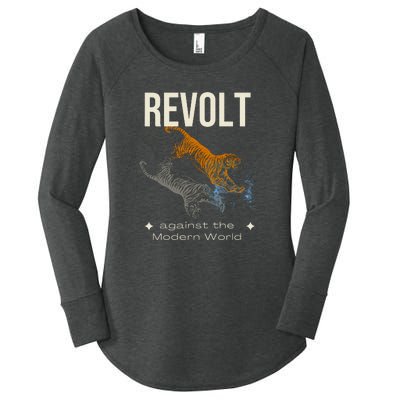 Revolt Against The Modern World Ride The Tiger Julius Evola Women's Perfect Tri Tunic Long Sleeve Shirt