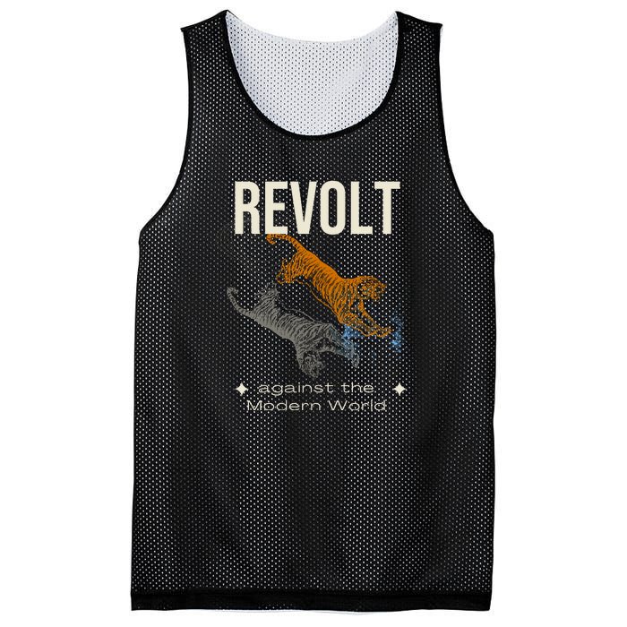 Revolt Against The Modern World Ride The Tiger Julius Evola Mesh Reversible Basketball Jersey Tank