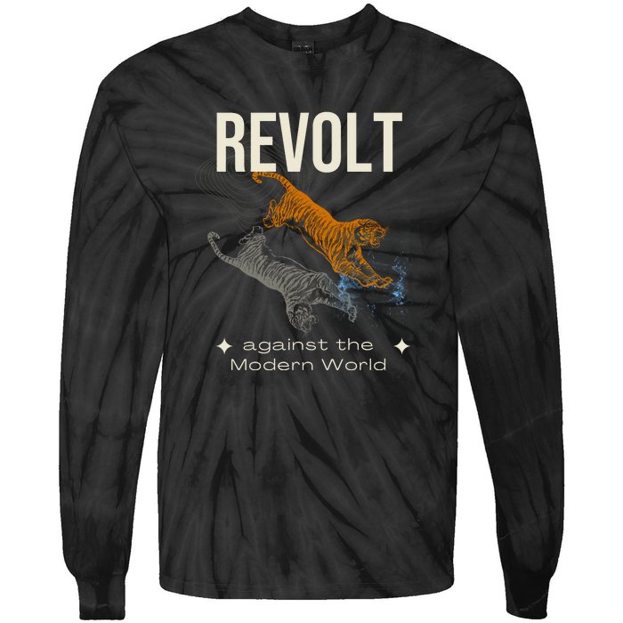 Revolt Against The Modern World Ride The Tiger Julius Evola Tie-Dye Long Sleeve Shirt