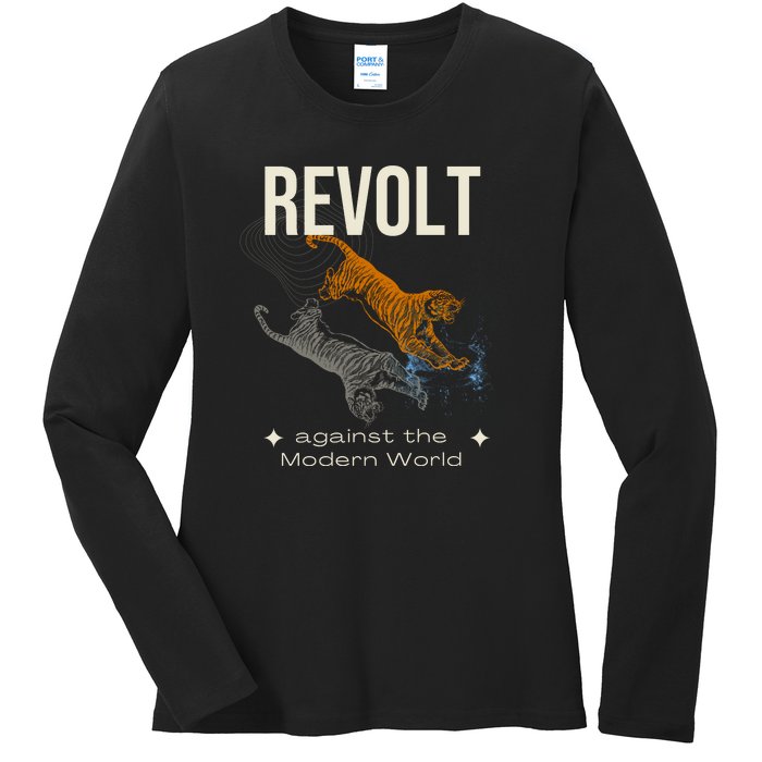 Revolt Against The Modern World Ride The Tiger Julius Evola Ladies Long Sleeve Shirt