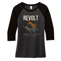 Revolt Against The Modern World Ride The Tiger Julius Evola Women's Tri-Blend 3/4-Sleeve Raglan Shirt