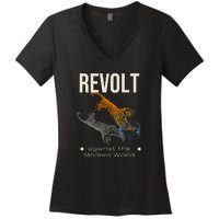 Revolt Against The Modern World Ride The Tiger Julius Evola Women's V-Neck T-Shirt