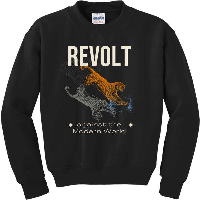 Revolt Against The Modern World Ride The Tiger Julius Evola Kids Sweatshirt