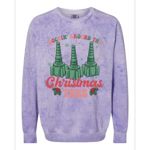 Rocking Around The Christmas Tree Respiratory Therapist Xmas Gift Colorblast Crewneck Sweatshirt