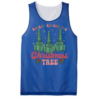 Rocking Around The Christmas Tree Respiratory Therapist Xmas Gift Mesh Reversible Basketball Jersey Tank