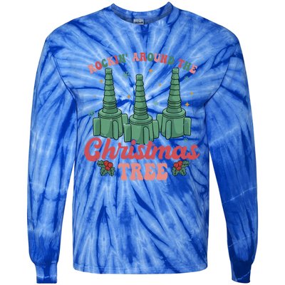 Rocking Around The Christmas Tree Respiratory Therapist Xmas Gift Tie-Dye Long Sleeve Shirt